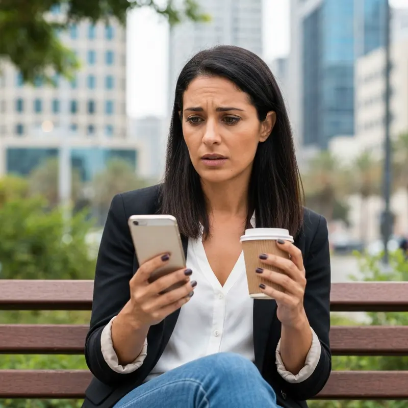 אישה ישראלית בודקת אפשרויות הלוואה מקופת גמל.