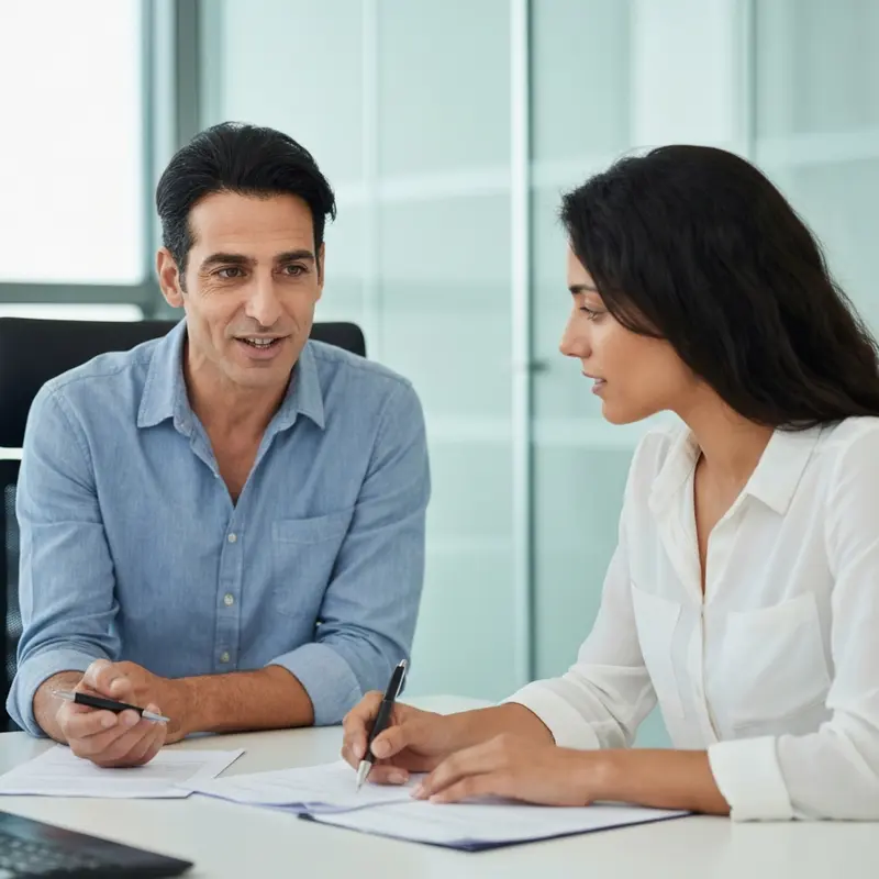 אישה ישראלית מקבלת ייעוץ פיננסי