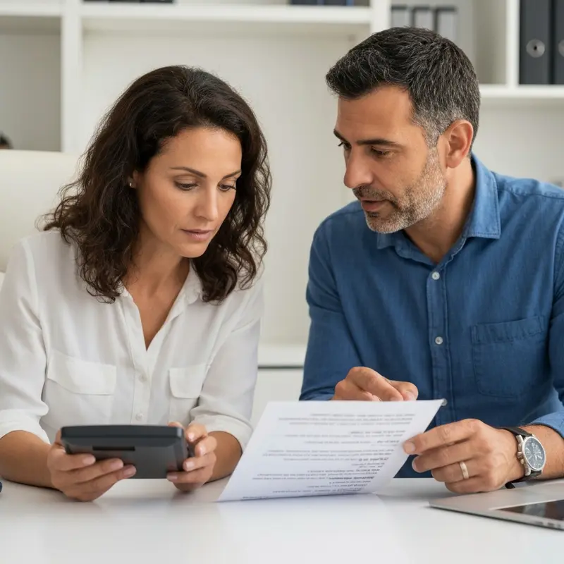 בעל עסק בודק נתוני הלוואה בערבות מדינה