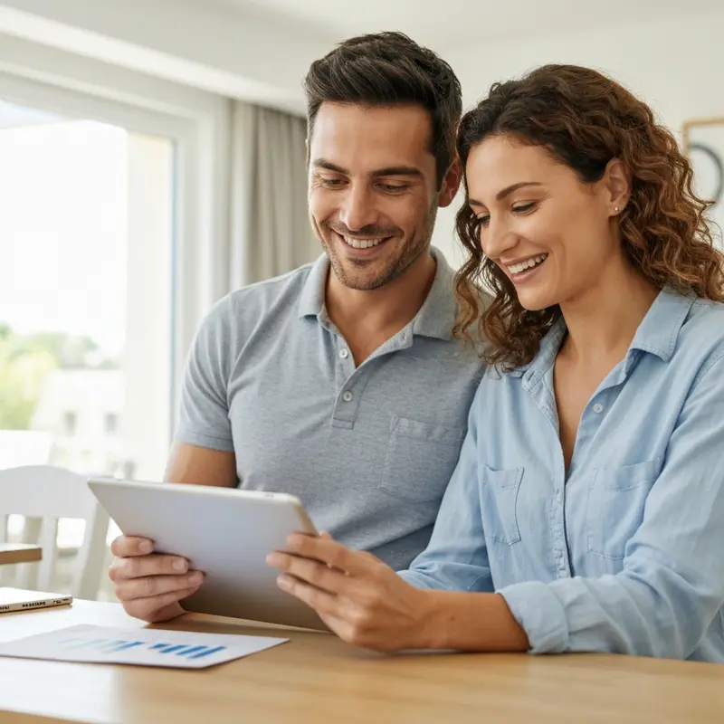 זוג ישראלי מרוצה עם משכנתא מאושרת