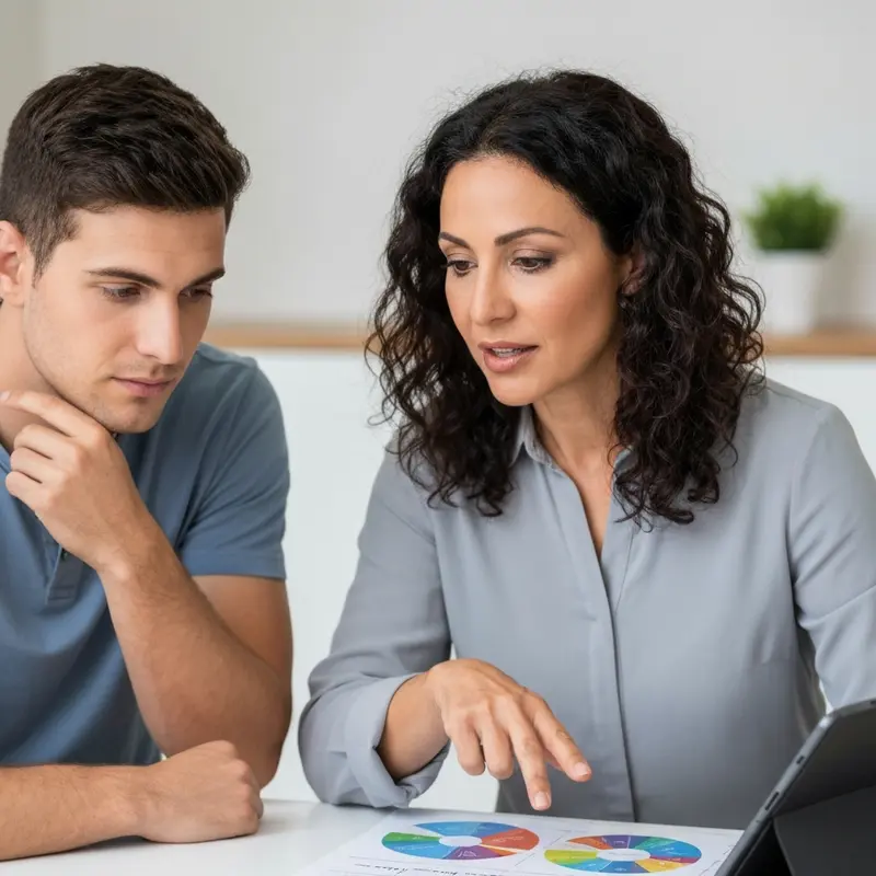 זוג ישראלי צעיר בודק מסמכים