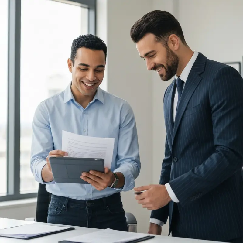 זוג מרוצה מחיסכון בקנס שבירה
