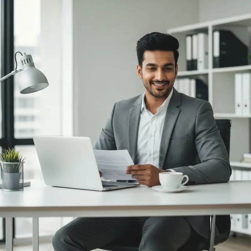 יזם ישראלי רגוע עם אישור הלוואה