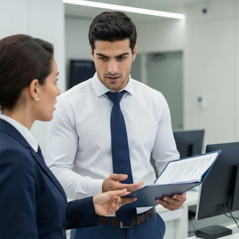 לקוחה ישראלית עם מסמכים בנקאיים