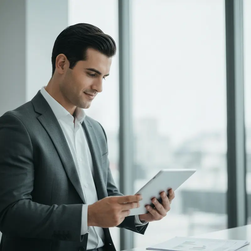 אישה מראה ים תיכוני בודקת נתוני הלוואה ללא ערבים