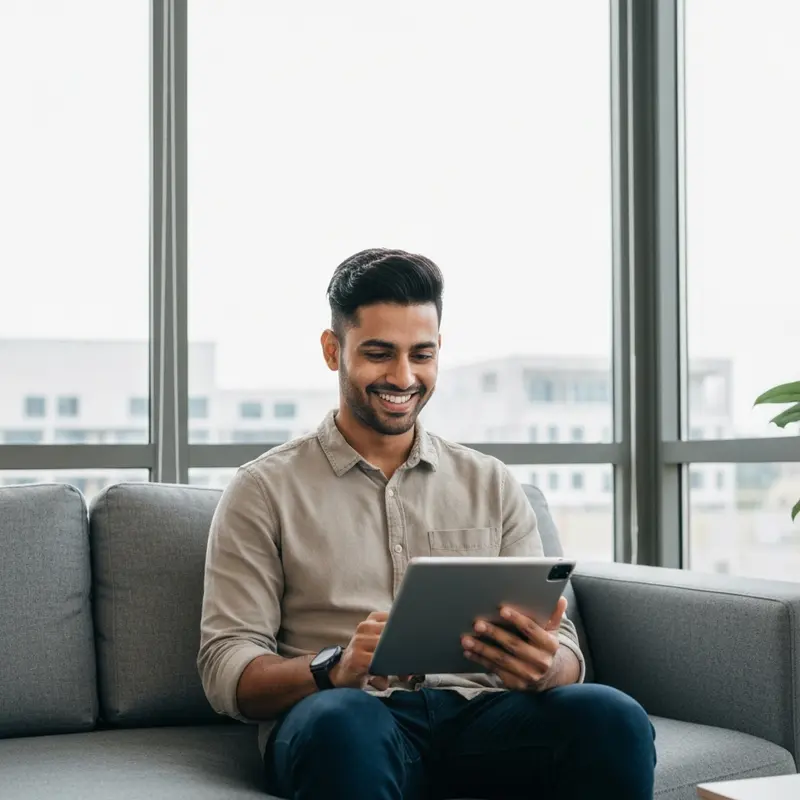 יזם ישראלי רגוע בודק דו"ח מימון